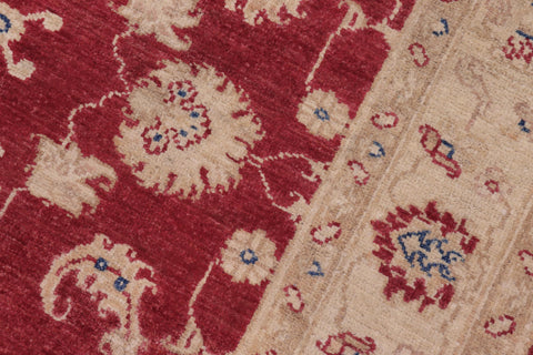 handmade Traditional Kafkaz Red Ivory Hand Knotted RECTANGLE 100% WOOL area rug 3x5