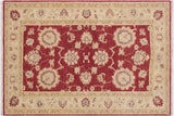 Boho Chic Ziegler Strand Red/Ivory Hand-Knotted Wool Rug - 3'0'' x 4'8''