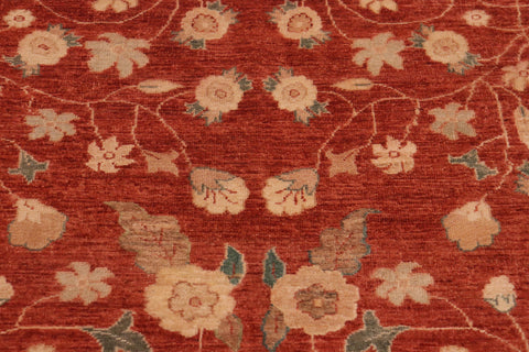 handmade Modern Kafkaz Red Tan Hand Knotted RECTANGLE 100% WOOL area rug 10' x 13'