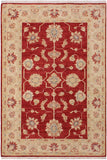 handmade Traditional Kafkaz Red Ivory Hand Knotted RECTANGLE 100% WOOL area rug 3 x 5