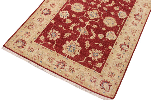 handmade Traditional Kafkaz Red Ivory Hand Knotted RECTANGLE 100% WOOL area rug 3x5