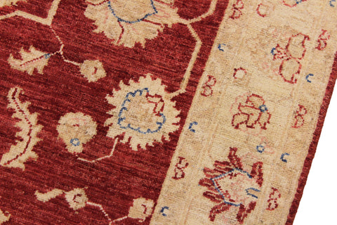 handmade Traditional Kafkaz Red Ivory Hand Knotted RECTANGLE 100% WOOL area rug 3x5