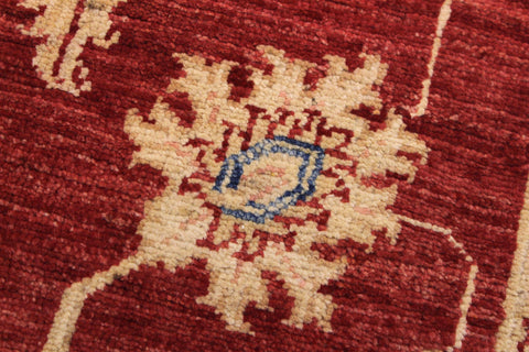 handmade Traditional Kafkaz Red Ivory Hand Knotted RECTANGLE 100% WOOL area rug 3x5