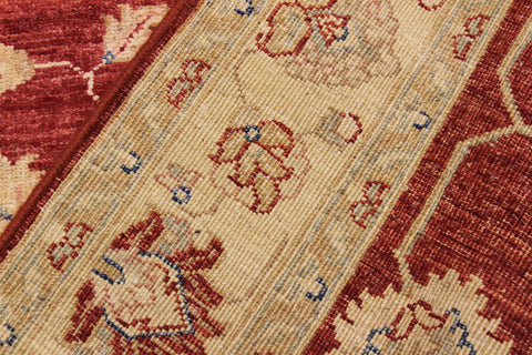 handmade Traditional Kafkaz Red Ivory Hand Knotted RECTANGLE 100% WOOL area rug 3x5
