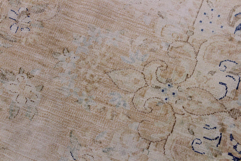 handmade Vintage Vintage Brown Blue Hand Knotted RECTANGLE 100% WOOL area rug 10' x 13'