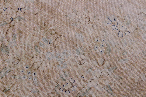 handmade Vintage Vintage Brown Blue Hand Knotted RECTANGLE 100% WOOL area rug 10' x 13'