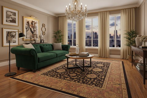 handmade Traditional Kafkaz Blue Red Hand Knotted RECTANGLE 100% WOOL area rug 10x13