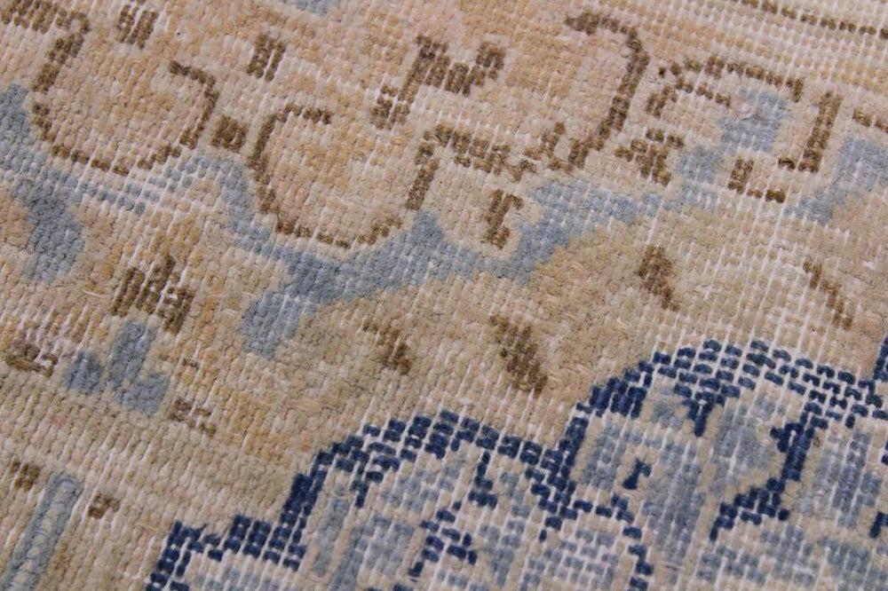 handmade Vintage Vintage Brown Blue Hand Knotted RECTANGLE 100% WOOL area rug 10x13