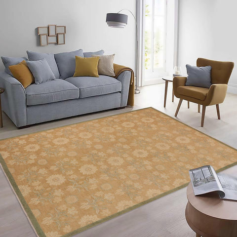 handmade Modern Kafkaz Brown Green Hand Knotted RECTANGLE 100% WOOL area rug 10' x 14'