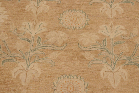 handmade Modern Kafkaz Brown Green Hand Knotted RECTANGLE 100% WOOL area rug 10' x 14'