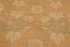 handmade Transitional Kafkaz Brown Green Hand Knotted RECTANGLE 100% WOOL area rug 10X14