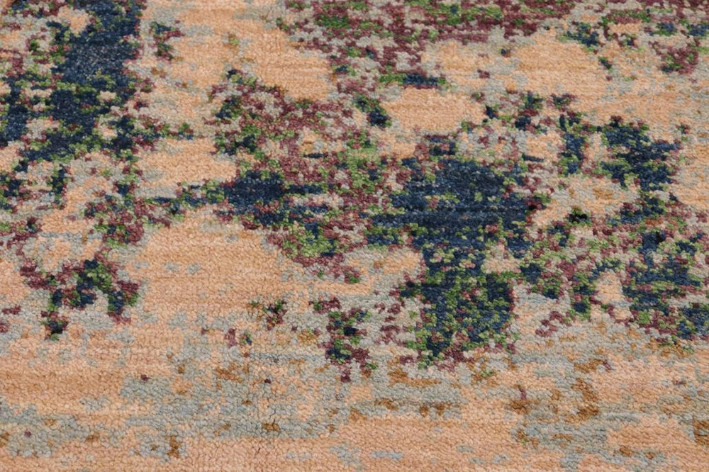 handmade Modern Kafkaz Beige Green Hand Knotted RECTANGLE 100% WOOL area rug 8X10