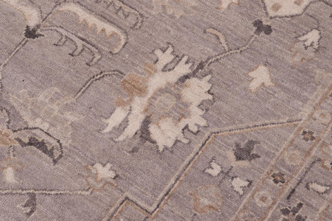 handmade Traditional Kafkaz Grey Ivory Hand Knotted RECTANGLE 100% WOOL area rug 10' x 14'