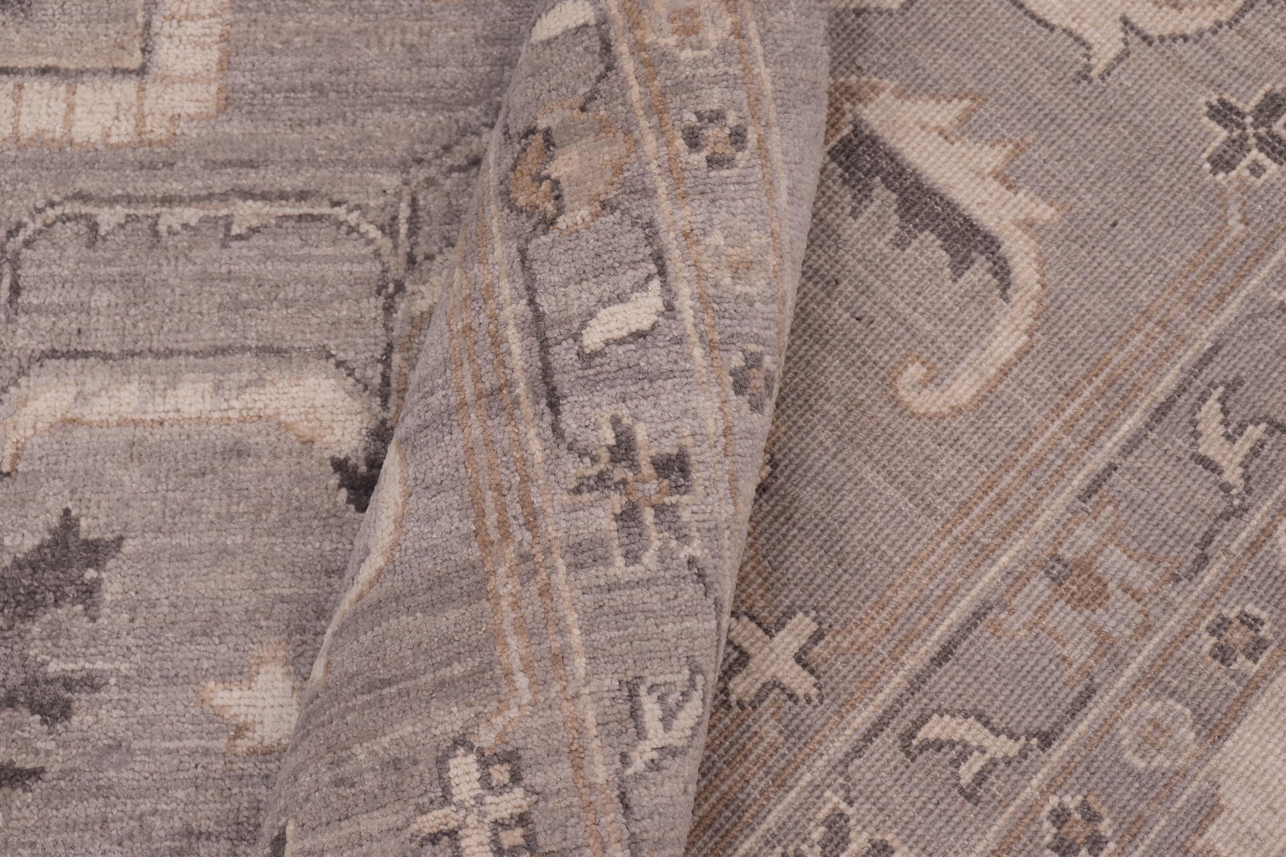 handmade Traditional Kafkaz Grey Ivory Hand Knotted RECTANGLE 100% WOOL area rug 10' x 14'