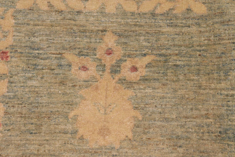 handmade Modern Kafkaz Blue Beige Hand Knotted RECTANGLE 100% WOOL area rug 10' x 13'