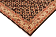 handmade Transitional Kafkaz Brown Beige Hand Knotted RECTANGLE 100% WOOL area rug 10X14