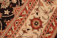 handmade Transitional Kafkaz Brown Beige Hand Knotted RECTANGLE 100% WOOL area rug 10X14