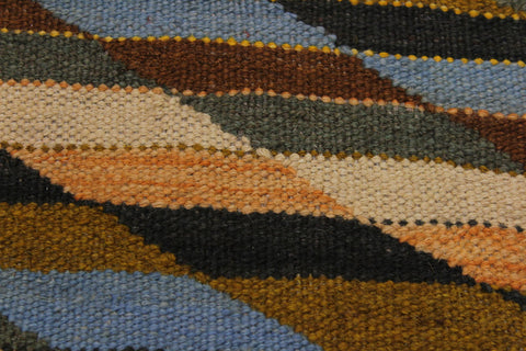 handmade Modern Kilim Ivory Black Hand-Woven RECTANGLE 100% WOOL area rug 6x8