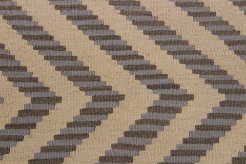 handmade Modern Kilim Ivory Grey Hand-Woven RECTANGLE 100% WOOL area rug 4 x 6