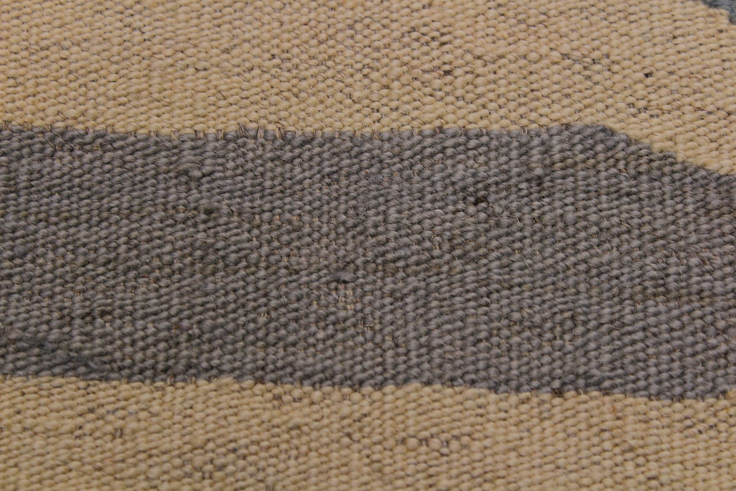 handmade Modern Kilim Ivory Blue Hand-Woven RECTANGLE 100% WOOL area rug 5x7