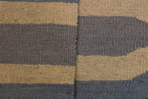 handmade Modern Kilim Ivory Blue Hand-Woven RECTANGLE 100% WOOL area rug 5x7