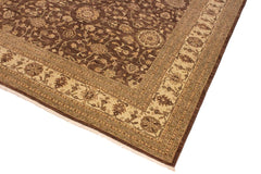 handmade Traditional Kafkaz Brown Ivory Hand Knotted RECTANGLE 100% WOOL area rug 10X13