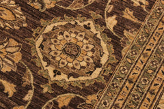 handmade Traditional Kafkaz Brown Ivory Hand Knotted RECTANGLE 100% WOOL area rug 10X13