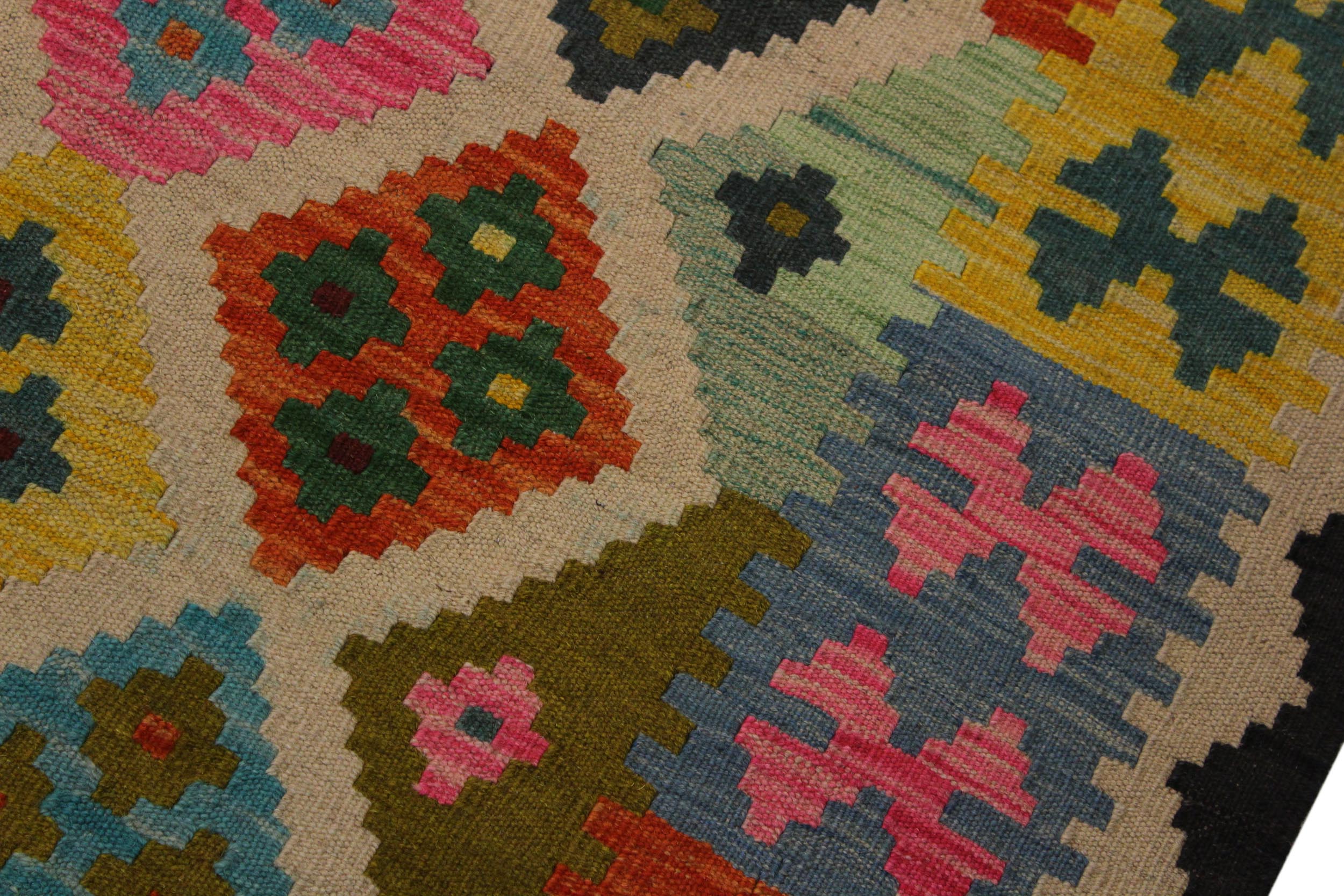 handmade Geometric Kilim Black Ivory Hand-Woven RECTANGLE 100% WOOL area rug 6 x 8