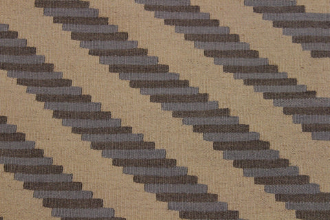 handmade Modern Kilim Ivory Grey Hand-Woven RECTANGLE 100% WOOL area rug 5x7