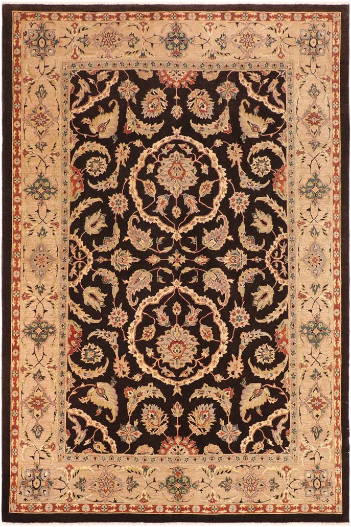 handmade Traditional Kafkaz Brown Tan Hand Knotted RECTANGLE 100% WOOL area rug 10X14