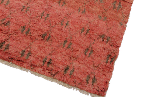 handmade Geometric Moroccan Rust Brown Hand Knotted RECTANGLE 100% WOOL area rug 5' x 8'