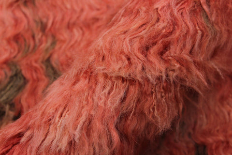 handmade Geometric Moroccan Rust Brown Hand Knotted RECTANGLE 100% WOOL area rug 5' x 8'