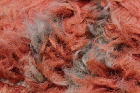 handmade Geometric Moroccan Rust Grey Hand Knotted RECTANGLE 100% WOOL area rug 4' x 6'