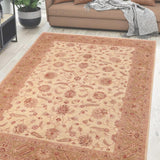 handmade Traditional Kafkaz Ivory Green Hand Knotted RECTANGLE 100% WOOL area rug 10 x 14