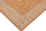 handmade Traditional Kafkaz Orange Ivory Hand Knotted RECTANGLE 100% WOOL area rug 10 x 14