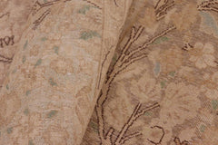 Traditional handmade Persian vintage distressed Tan Blue Hand Knotted RECTANGLE 100% WOOL area rug 9X13