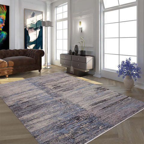 handmade Modern Kafkaz Grey Blue Hand Knotted RECTANGLE 100% WOOL area rug 10' x 14'