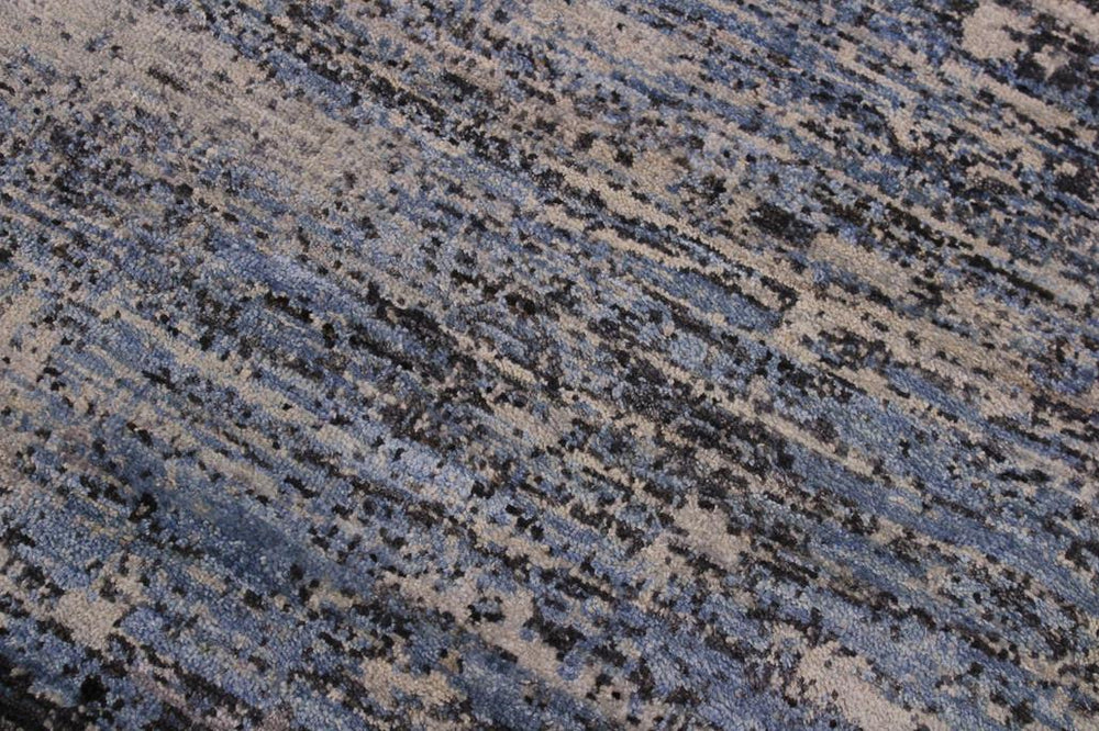 handmade Modern Kafkaz Grey Blue Hand Knotted RECTANGLE 100% WOOL area rug 10X14