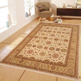 handmade Traditional Kafkaz Beige Green Hand Knotted RECTANGLE 100% WOOL area rug 10 x 14