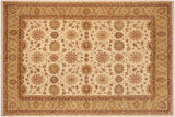 Boho Chic Ziegler Meghan Beige/Green Hand-Knotted Wool Rug - 10'2'' x 13'9''