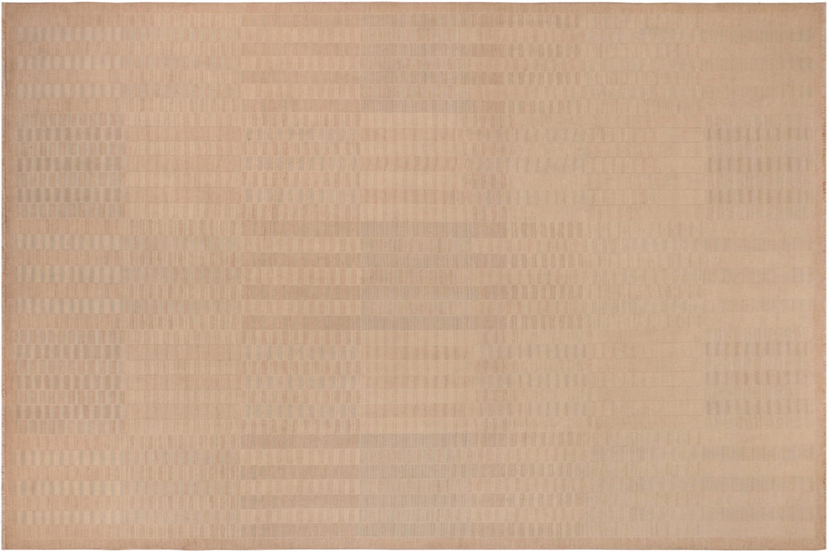 handmade Modern Gabbeh Brown Tan Hand Knotted RECTANGLE 100% WOOL area rug 10' x 14'