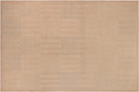 handmade Modern Gabbeh Brown Tan Hand Knotted RECTANGLE 100% WOOL area rug 10' x 14'