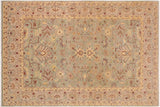 Eclectic Ziegler Rochelle Green/Tan Hand-Knotted Wool Rug - 10'0'' x 14'2''