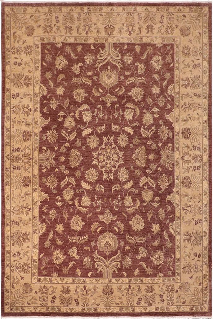 handmade Traditional Kafkaz Brown Tan Hand Knotted RECTANGLE 100% WOOL area rug 10X14