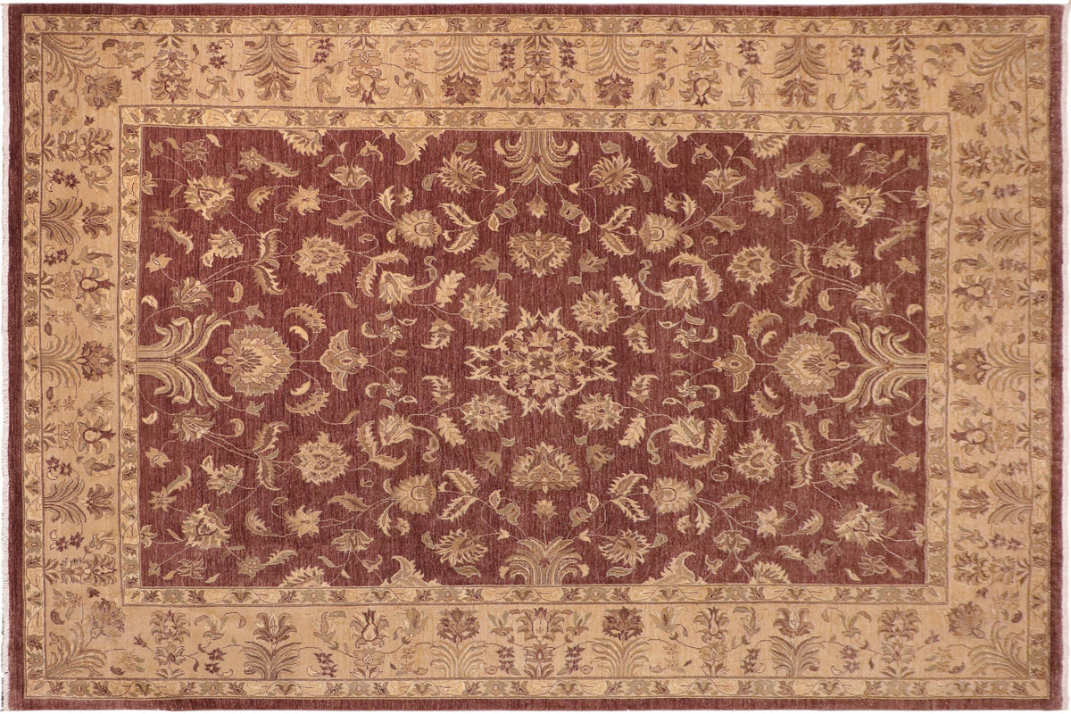 handmade Traditional Kafkaz Brown Tan Hand Knotted RECTANGLE 100% WOOL area rug 10x14
