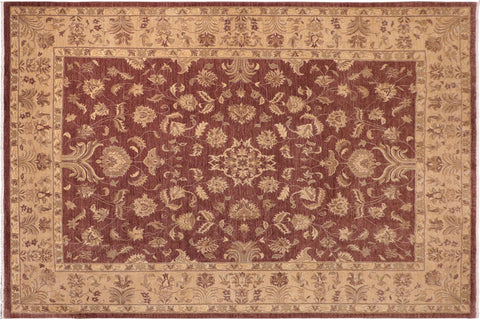 handmade Traditional Kafkaz Brown Tan Hand Knotted RECTANGLE 100% WOOL area rug 10x14