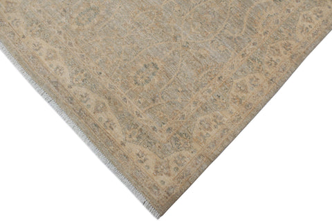 handmade Transitional Kafkaz Gray Beige Hand Knotted RECTANGLE 100% WOOL area rug 4' x 6'