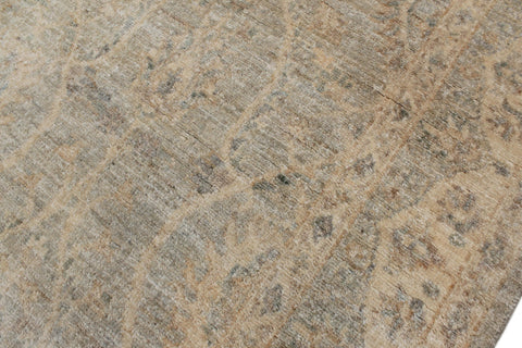 handmade Transitional Kafkaz Gray Beige Hand Knotted RECTANGLE 100% WOOL area rug 4' x 6'