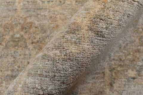 handmade Transitional Kafkaz Gray Beige Hand Knotted RECTANGLE 100% WOOL area rug 4' x 6'