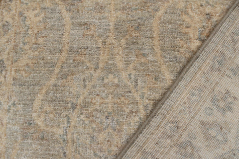 handmade Transitional Kafkaz Gray Beige Hand Knotted RECTANGLE 100% WOOL area rug 4' x 6'